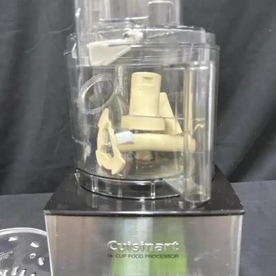Lot 112:  Cuisinart 14-Cup Food Processor – Stainless Steel Base with Attachments