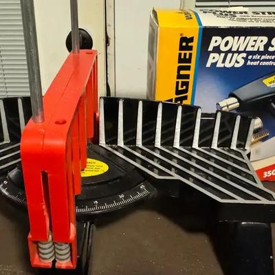 Lot 158:  Wagner Power Stripper Plus Heat Gun Kit ; Sears Craftsman Adjustable Miter Box Saw Guide
