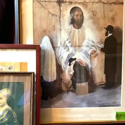 Lot 154:  “At the Western Wall” by Beth Sweigard (1987) – Framed Religious Art Print