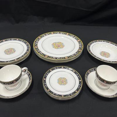 Lot 210: Wedgwood Runnymede Blue Bone China