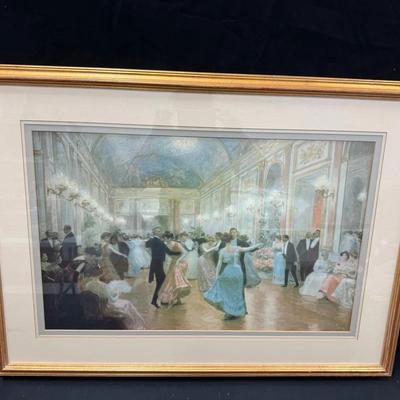 Lot 259: Elegant European Ballroom Print 36”X 27”