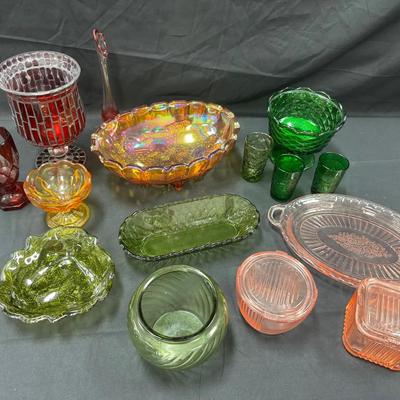 Lot 215: Colored Glass Collection 