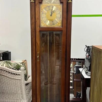 Lot 311: Howard Miller Grandfather Clock with Triple Chime Movement