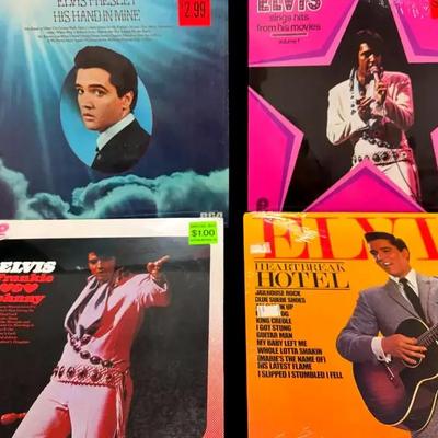 Lot 119:  Vintage Elvis Presley Vinyl Record Lot (4) – “Frankie & Johnny,” “His Hand in Mine,” “Hear