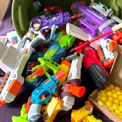 Lot 150:  Large Mixed Lot of Nerf and Foam Blasters with Accessories