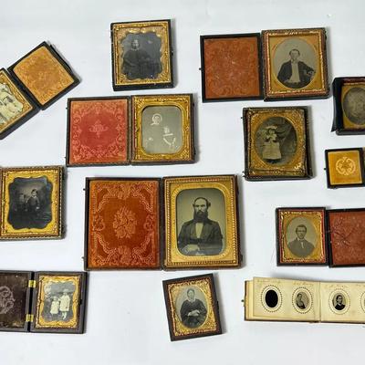 Antique Photos: Tintype Album With IDs, Daguerreotypes & Ambrotypees