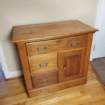 Antique Oak Cabinet - 30x17x29”