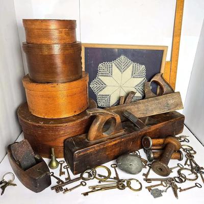 Primitive Decor & More: Wood Block Planes, Shaker Boxes, Spoole, Egg Chocolate Mold