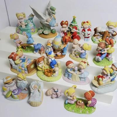 Vintage 1980s Ceramic Cabbage Patch Kids Figurines - Lot 2