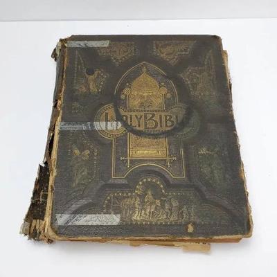 Antique Pictorial Family Holy Bible – Southwestern Publishing Co., 10x12x3"