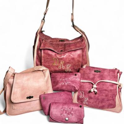 Vintage FS Originals Pink Purses & Wallets (Some with Monogram “DM” & “DHM”)