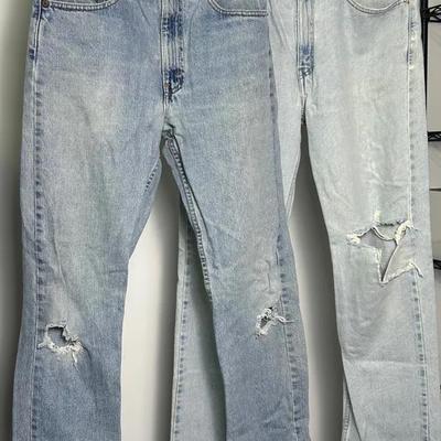 Vintage Levi’s 505 Distressed Jeans (2) - Size 33x32 - Lot 2