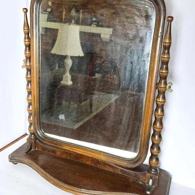 Vintage Tabletop Swivel Mirror -21"x8"x23"