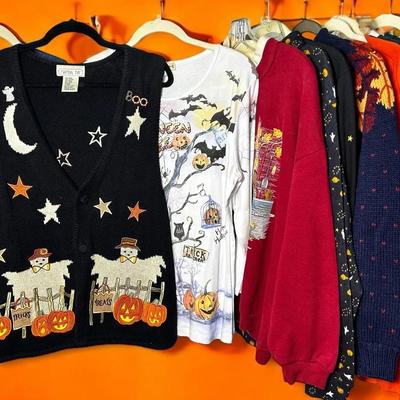 Vintage Halloween & Fall Sweaters & More - Size M-XL