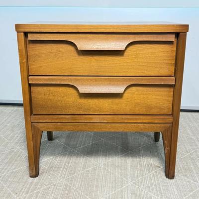 MCM Johnson Carper Walnut Nightstand – Vintage 1960s