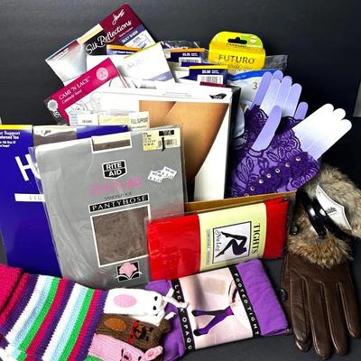 New in Package Hosiery, Gloves & More - Various Sizes 