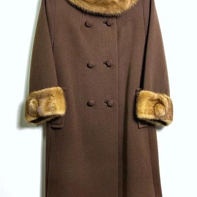 Vintage Holly Gab Fur Trim Coat - Size S/M