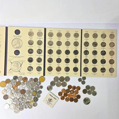 U.S. & World Coins – Quarters, Dimes, Nickels, Kennedy Half (~$20 FV) And More