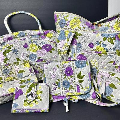 Vera Bradley Watercolor 6-Piece Handbag & Wallet Bundle 