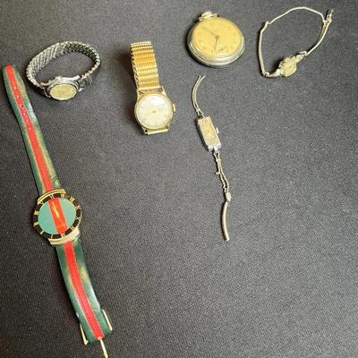 Vintage Omega Watch, Bulova Watch, Vintage Westclox Pocket Watch