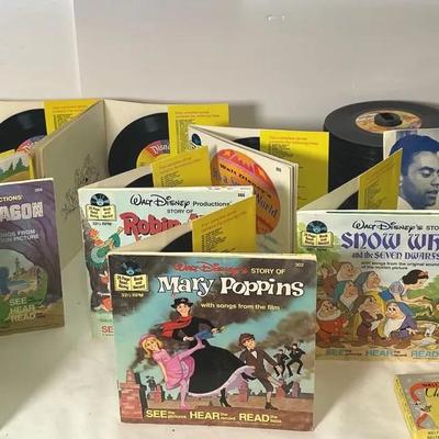 Disney Read Along Books And Records With Vintage Vinyls
