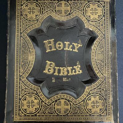 Antique Holy Bible From Late 1800S