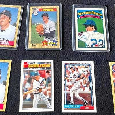 Roger Clemens & Ryne Sandberg Collectible Baseball Cards 