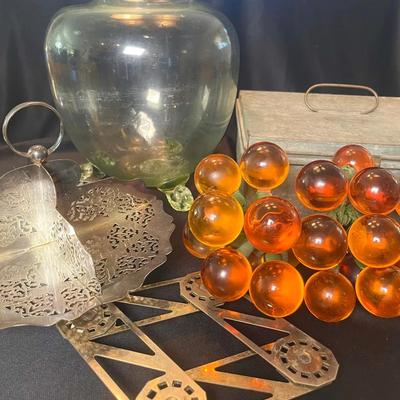 MCM Amber Lucite Grape Cluster & Others