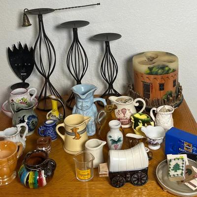 Vintage Roseville Mini Pitcher, Matches & Collectibles 