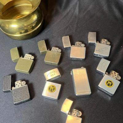 Vintage WWII Black Crackle Zippo & Vintage Lighters