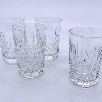 Four Waterford  4 1/2 double old fashion glasses, Lismore pattern.