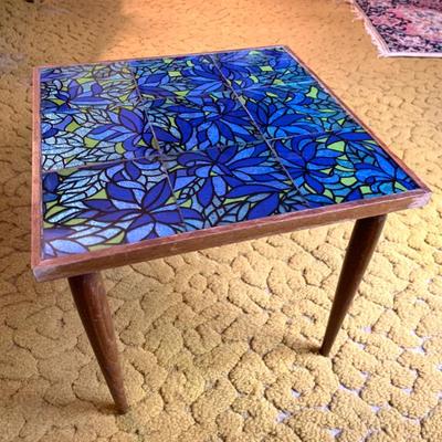 MCM Georges Briard glass tile top table