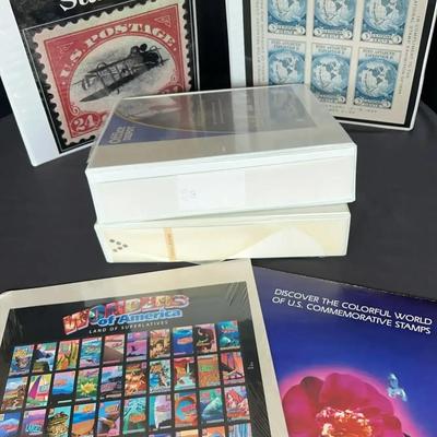U.S. Stamp Collection With Albums & Commemoratives