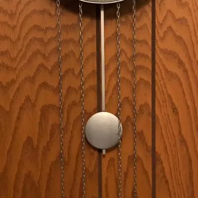 SKS-Zinn Pewter Wall Clock with Weights & Music
