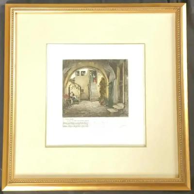 Signed Etching “Musician’s Home – Haydn” by C. Zoernig
