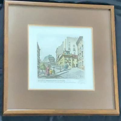 Signed Etching “Musician’s Home – Schubert” by C. Zoernig