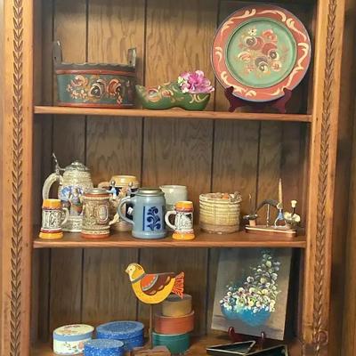 Handcrafted Folk Art & German Stein Collection
