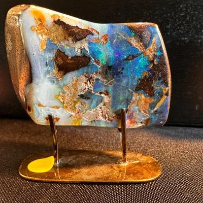 Sale Photo Thumbnail #9: Opal stone on sterling silver stand