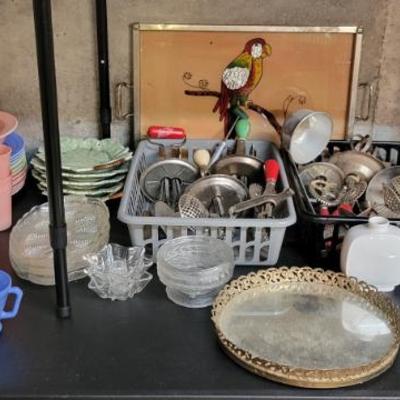 Sale Photo Thumbnail #45: Vintage Kitchen utensils, Hazel Atlas Pastel Set and more 