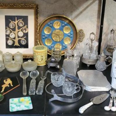Sale Photo Thumbnail #57: Vintage Apothecary set, Antique Cruet Sets, and Glassware