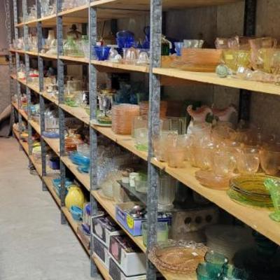 Sale Photo Thumbnail #76: Glassware Heaven - Including.....Milk Glass, Uranium, Fiesta, Currier & Ives, Carnival Glass and more