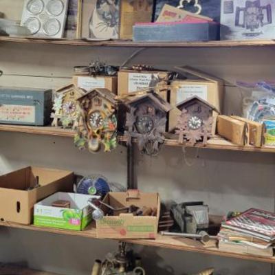 Sale Photo Thumbnail #29: Cuckoo Clock & Chandeliers