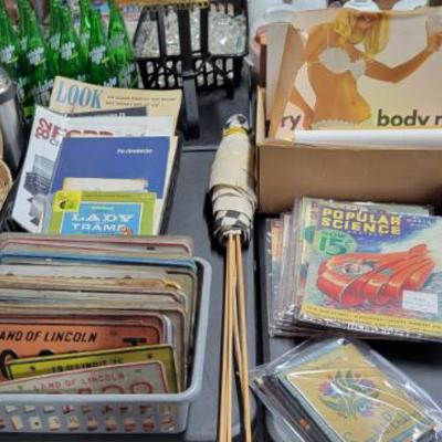 Vintage license plates and Ephemera