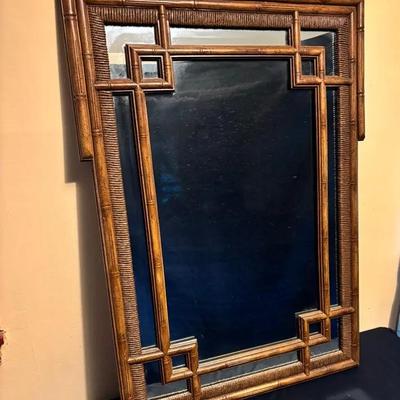 Vintage Wicker Mirror