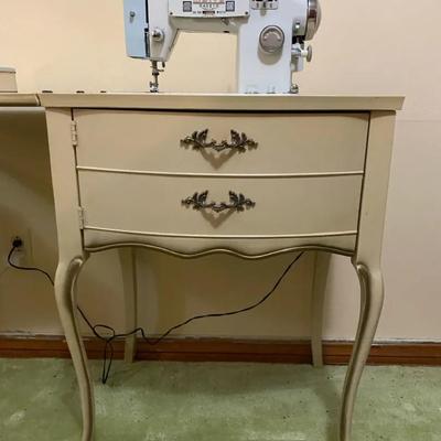 White Sewing Machine Table
