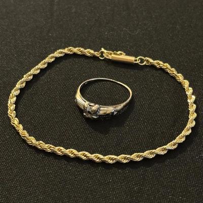 14K Bracelet and Ring