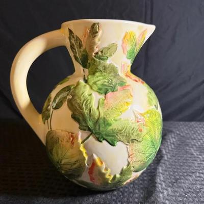 Floral Ceramic Pitcher 