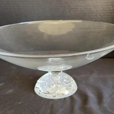 Large Mikasa Clear Glass Decorative Bowl - Decorative Base