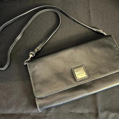 Dooney & Burke Black Smooth Leather Crossbody