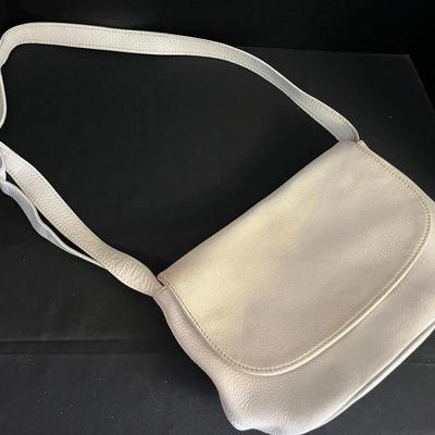Coach Cream Pebbled Leather Sonoma Flap Hand Bag, Vintage Purse 